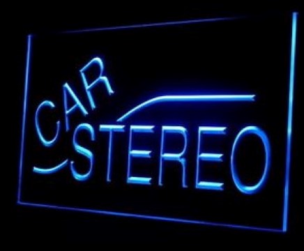 Car Stereo Audio Installs LED Neon Sign